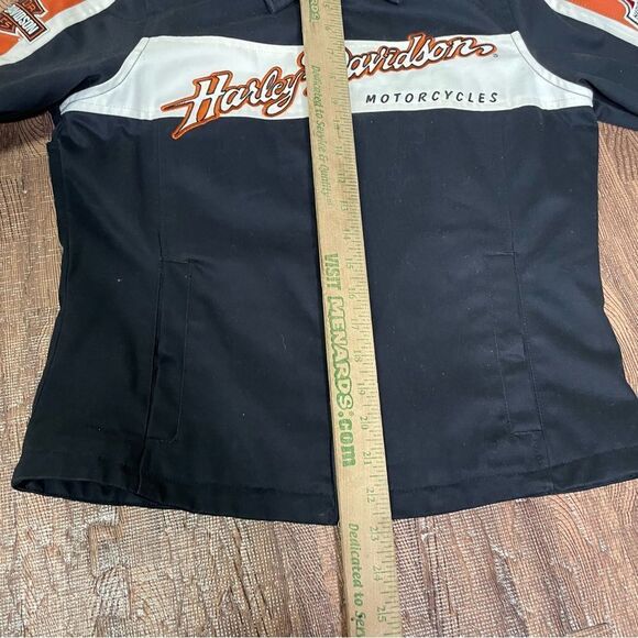 Harley-Davidson Motorcycle Embroidered Prestige Cotton Riding Jacket Women Small - Picture 14 of 15